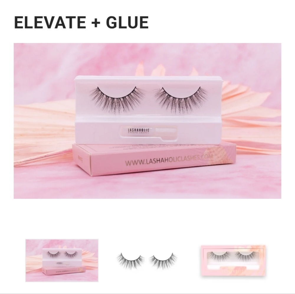 NEW LASHAHOLIC Lashes & Glue